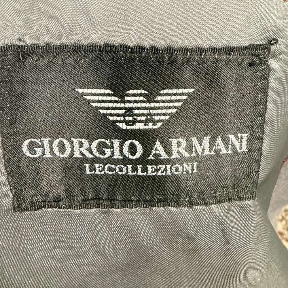 Giorgio Armani Le Collezioni Blazer Mens 52R Gray Virgin Wool Italy Vintage